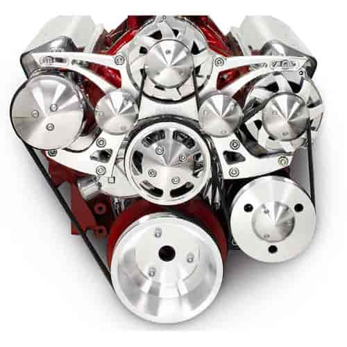 Style Track Serpentine Drive Kit Small Block Chevy with Saginaw Power Steering