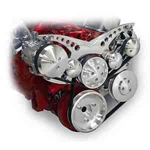 Revolver Style Serpentine Drive Kit Small Block Chevy with GM Type 2 Power Steering
