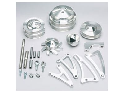 Ford 429-460 Ultra Serpentine Drive Kit With Saginaw Press Fit Power Steering Pump & A/C