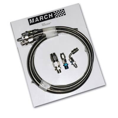 Stainless Braided Power Steering Hose Kit Saginaw pump to Corvette with slave cylinder