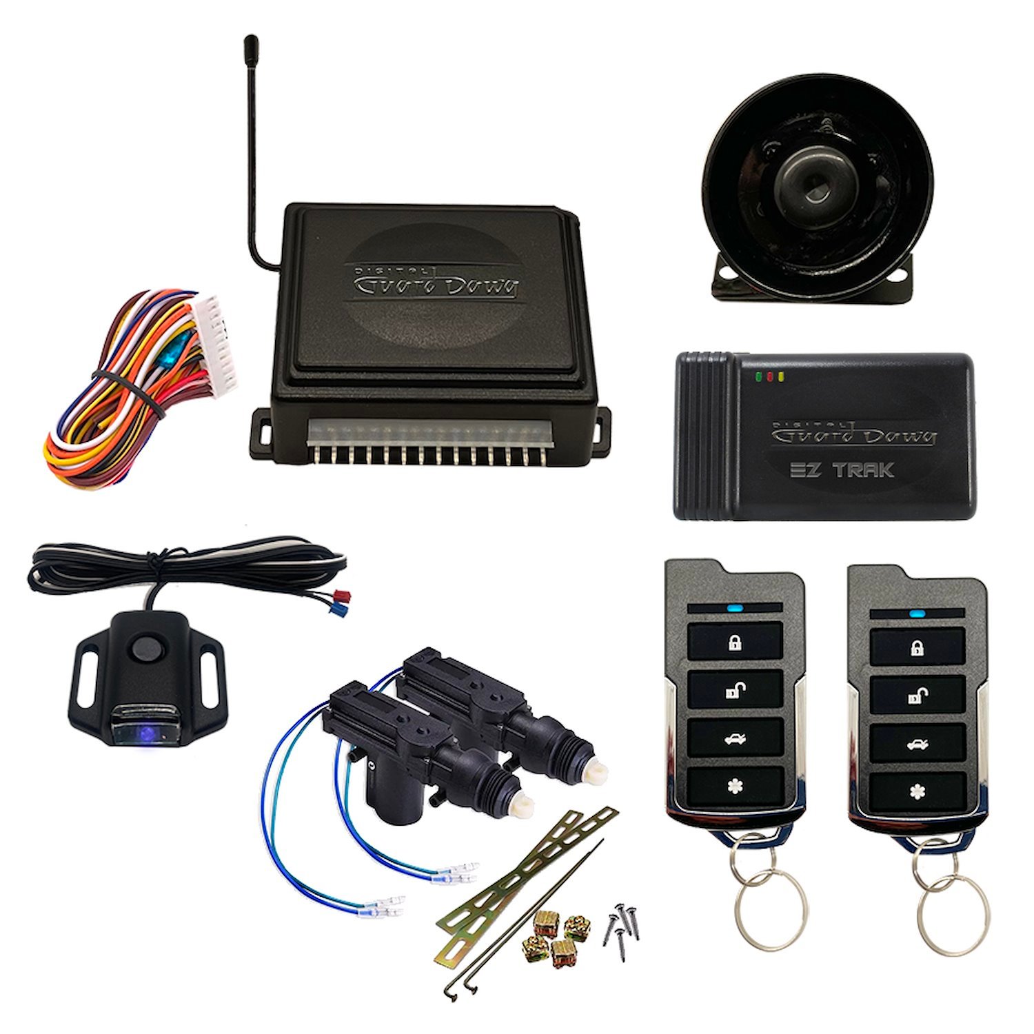 DGD-KY-2A-EZ Keyless Entry w/2-Door Actuator Kit and Smart Phone EZ-Tracking