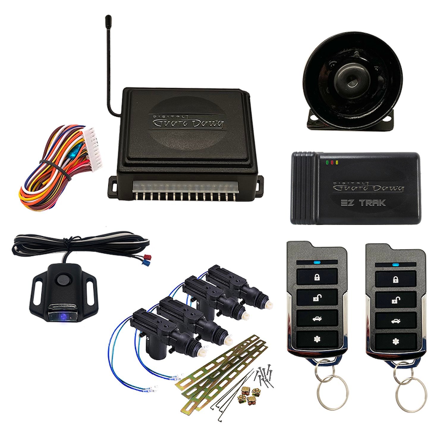DGD-KY-4A-EZ Keyless Entry w/4-Door Actuator Kit and Smart Phone EZ-Tracking