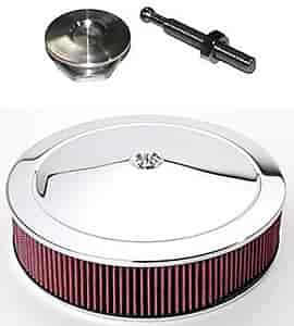Fastener/Air Cleaner Kit Includes: Polished Aluminum Quick-Latch and 4" Stud