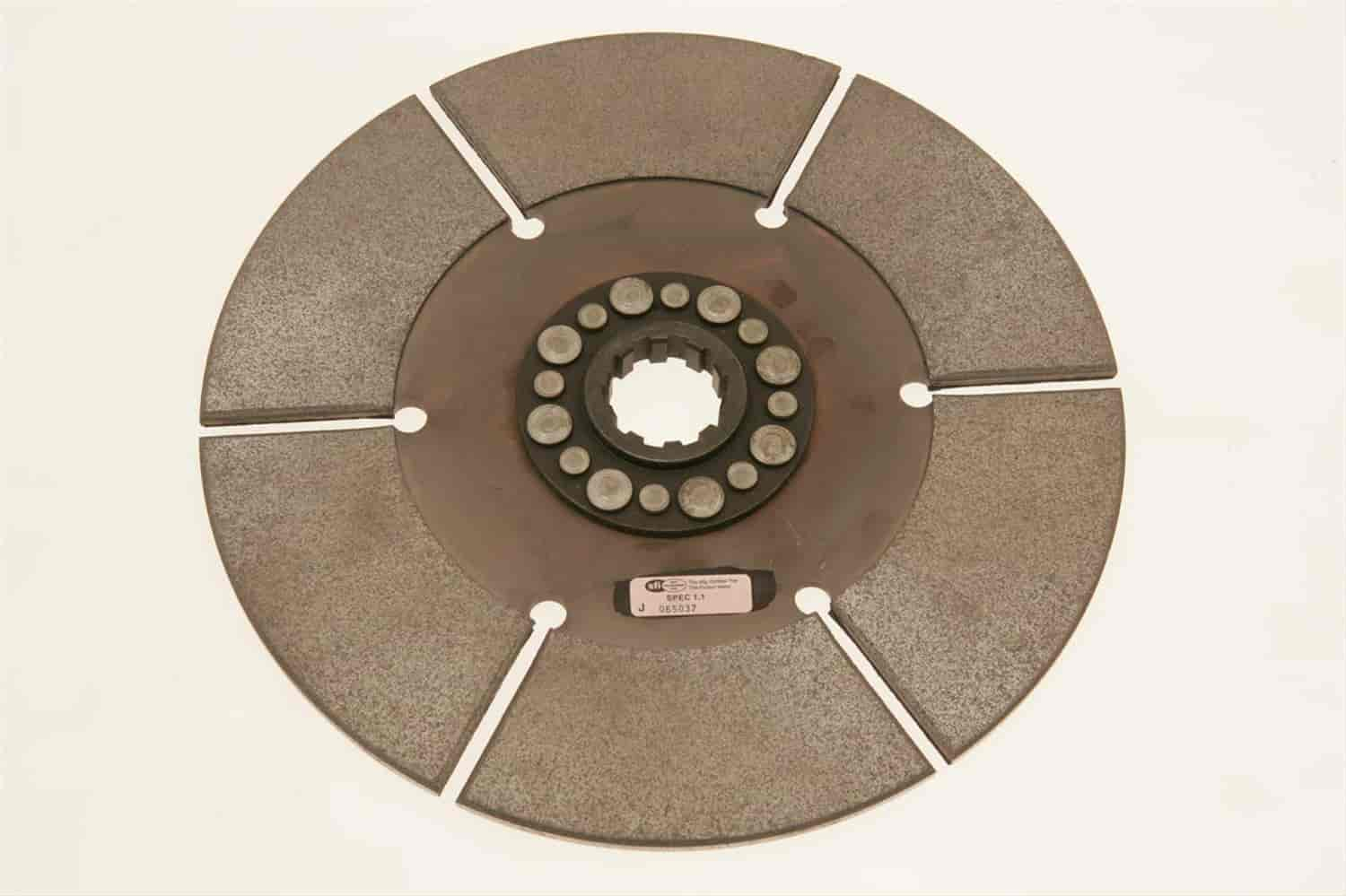 DISC SINTERED IRON HCF 8 X1-3/8X10 SPLINE SLD HUB 16 RIV .250 THK