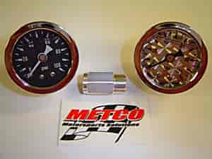 Fuel Rail Adapter and Gauge MFF0001 Adapter W/100PSI Gauge