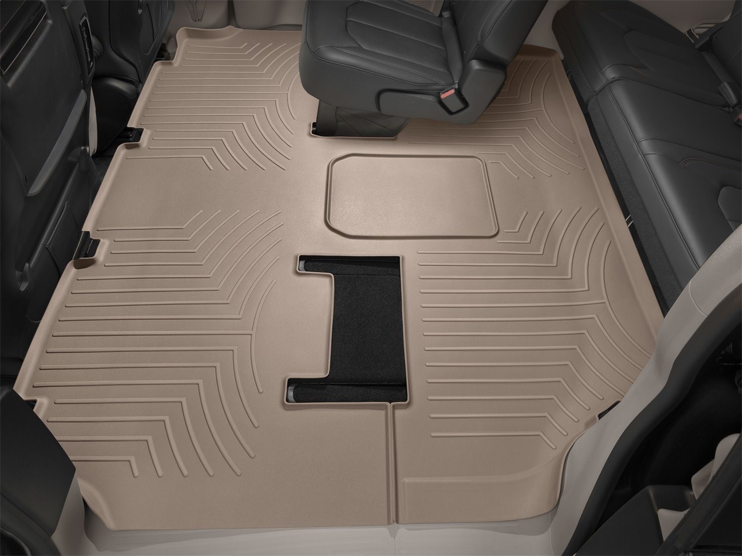 Rear FloorLiner Tan for Land Rover Range Rover 2014 - 2016 Long Wheelbase; with 2nd row console