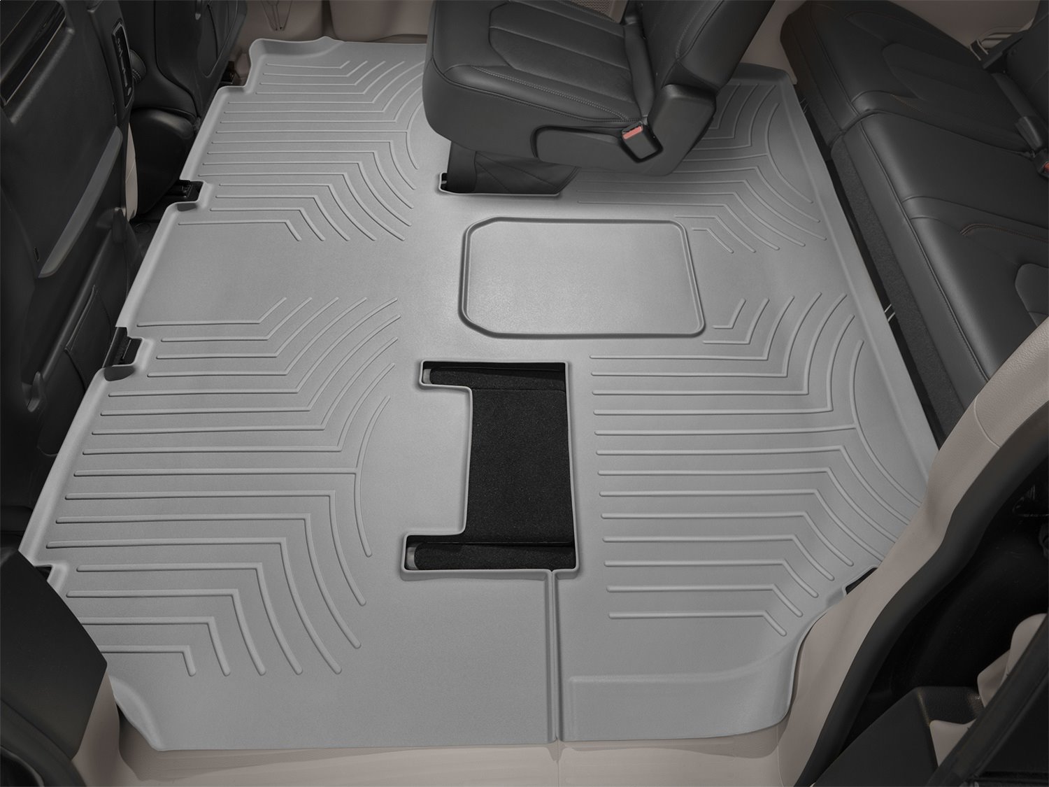 Rear FloorLiner Grey for Land Rover Range Rover 2014 - 2016 Long Wheelbase; with 2nd row console