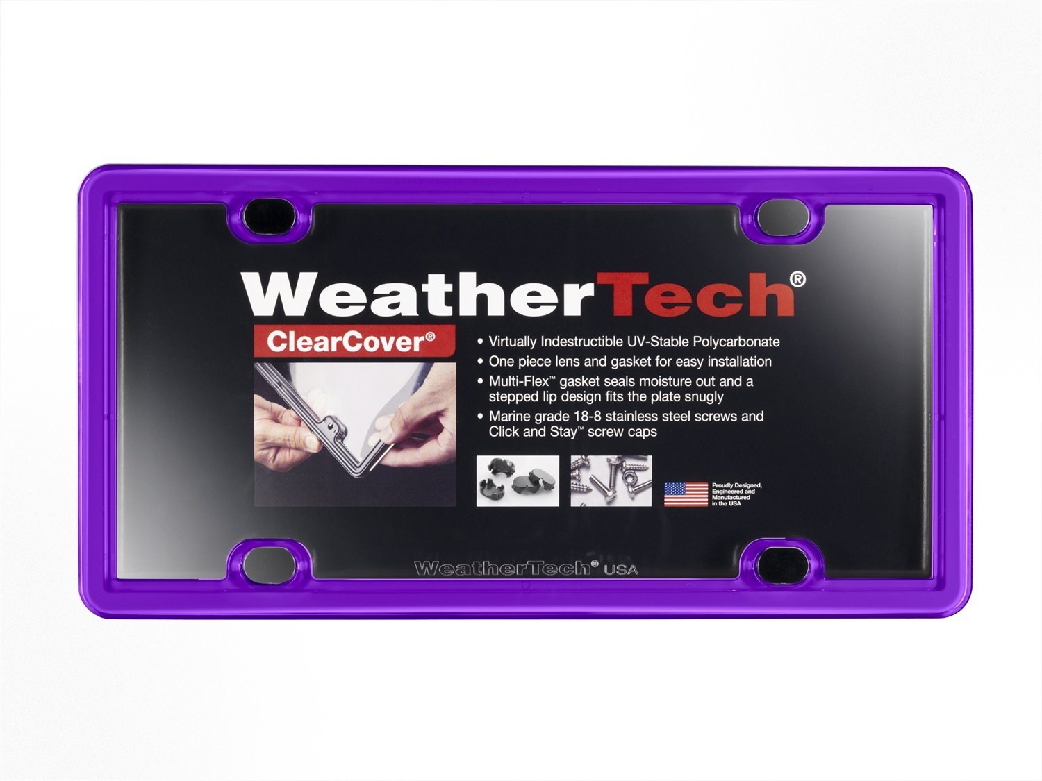 ClearCover License Plate Cover - Purple Frame