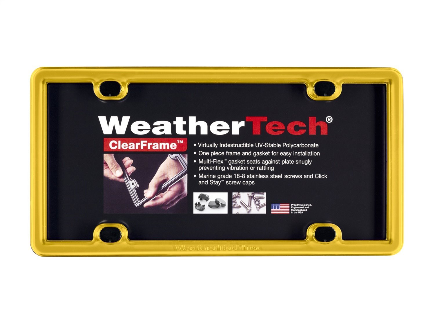ClearFrame License Plate Frame - Golden Yellow