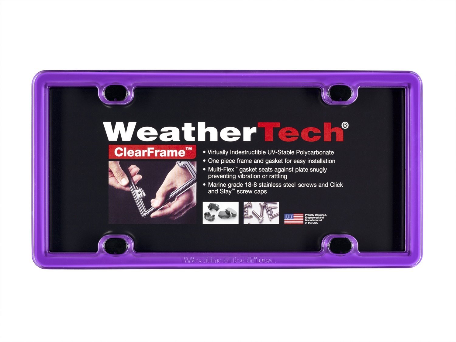 ClearFrame License Plate Frame - Purple