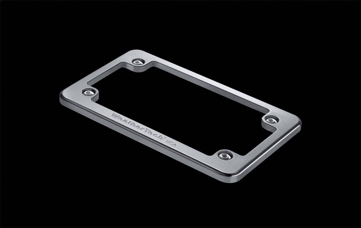 Billet License Plate Frame - Clear Bright Silver