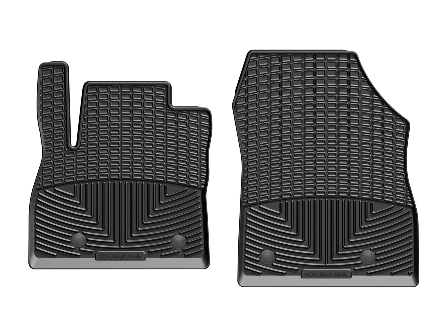 FRONT RUBBER MATS BLACK CHEVROLET CRUZE 2016-2017 FITS AUTOMATIC AND MANUAL TRANS