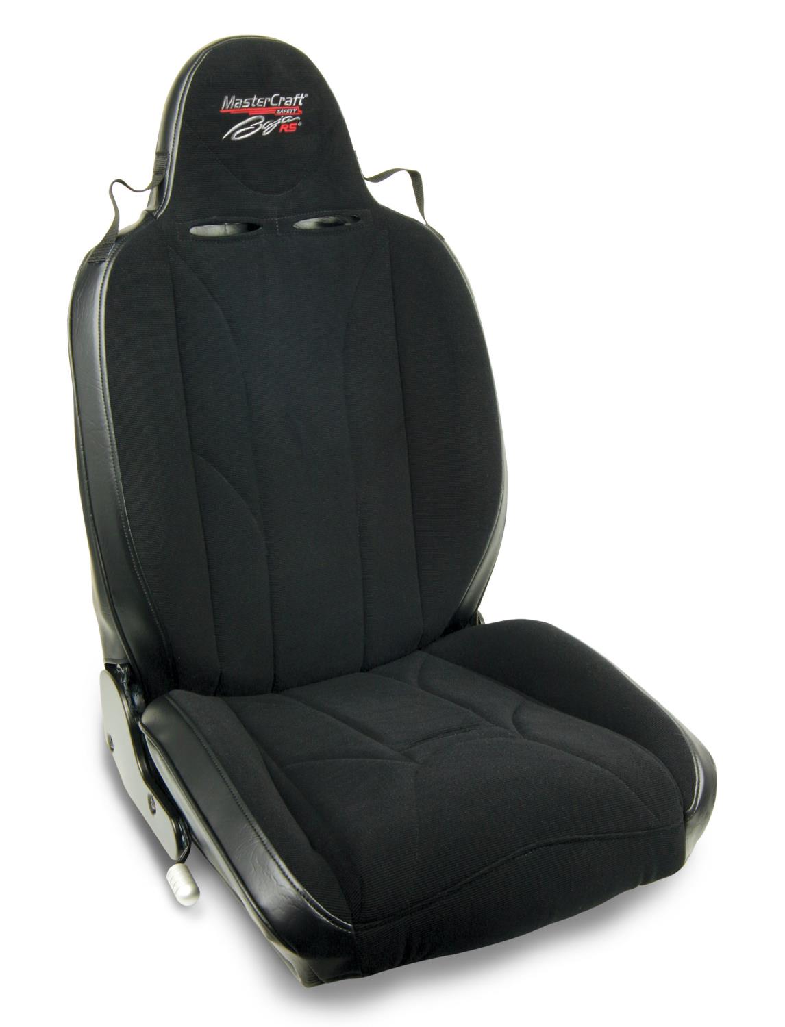506024 MasterCraft Baja RS w/Fixed Headrest, Black w/Black Center & Black Side Panels, Recliner Lever Right, w/BRS Stitch