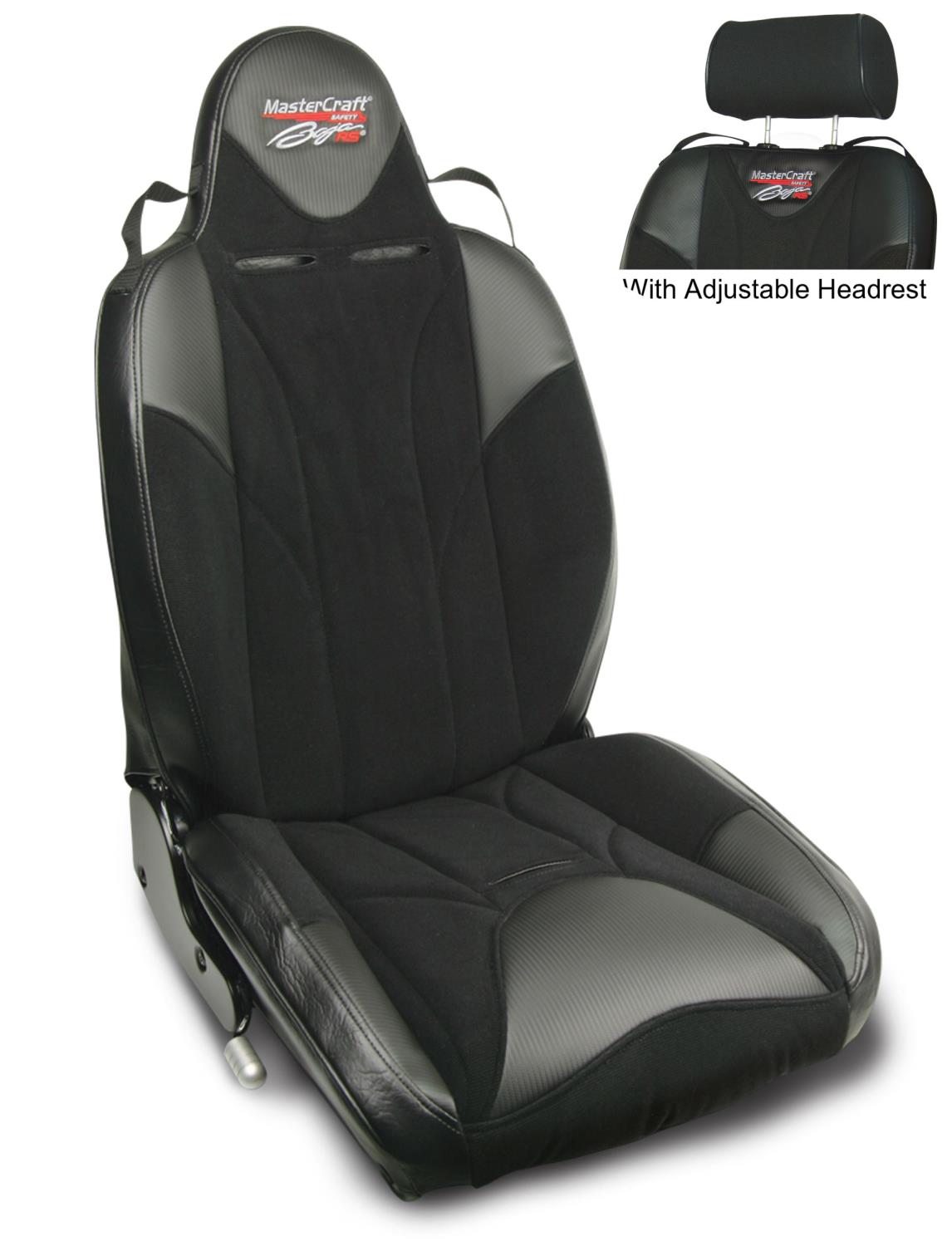 514124 MasterCraft Baja RS w/Adj. Headrest, DirtSport, Black w/Black Center & Black Side Panels, Recliner Lever Right