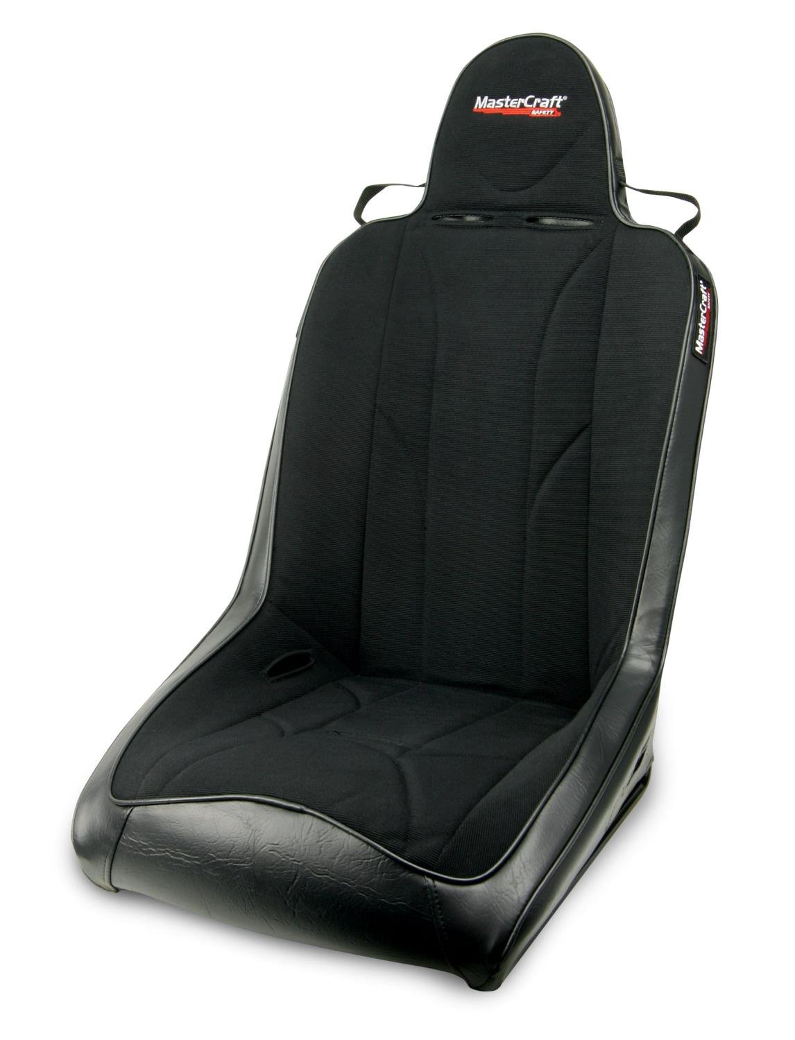 576214 Sportsman w/Fixed Headrest, Black w/Black Center & Black Side Panels w/BRS Stitch Pattern