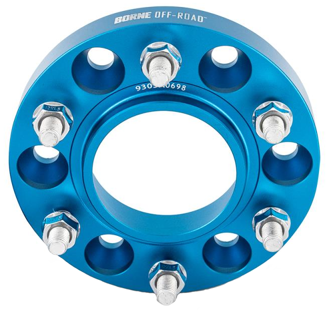 Borne Off-Road 6 x 139.7 mm Wheel Spacers [1.200 in. Thick] for Late-Model Ford Bronco, Ranger [Blue]