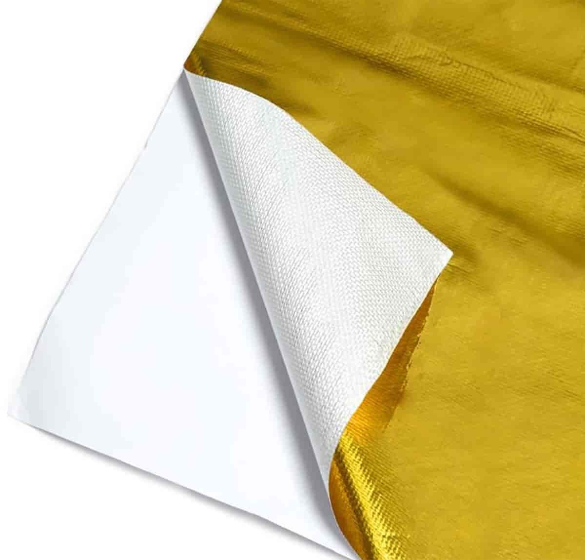 Gold Polymer Mylar Heat Barrier with Adhesive
