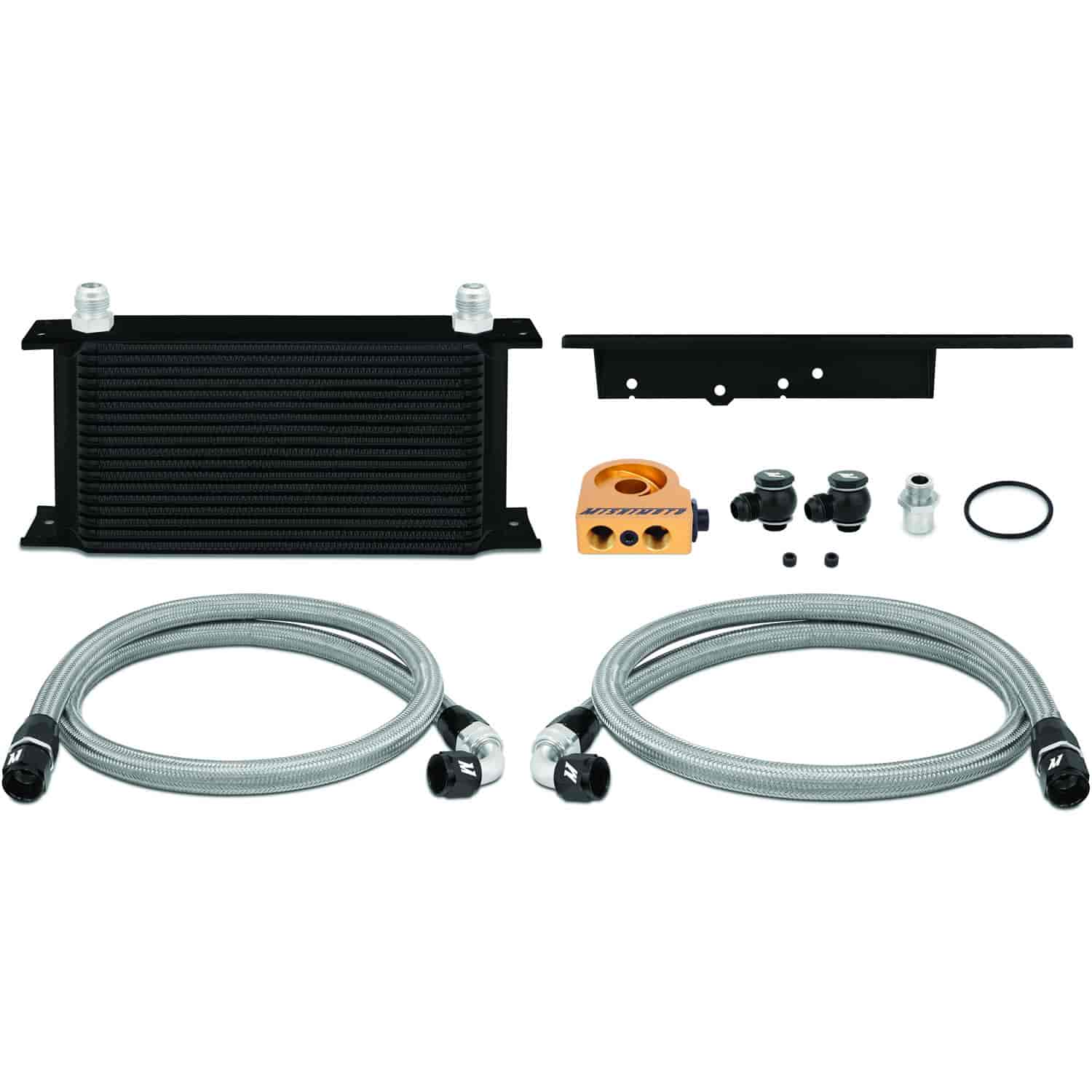 Nissan 350Z / Infiniti G35 Coupe Thermostatic Oil Cooler Kit Black - MFG Part No. MMOC-350Z-03TBK