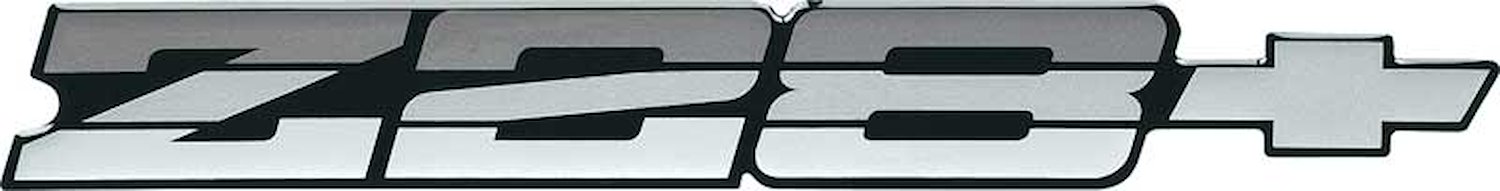14083663 Rear Panel Emblem 1985-87 Camaro Z28; Tri-Color Gray