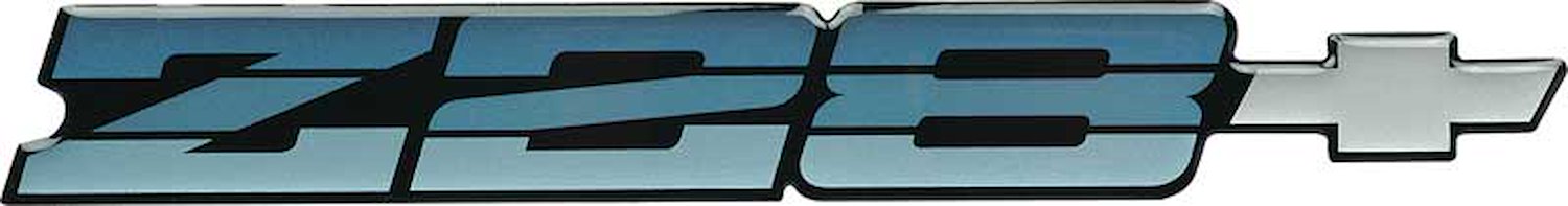 14083664 Rear Panel Emblem 1985 Camaro Z28; Tri-Color Blue