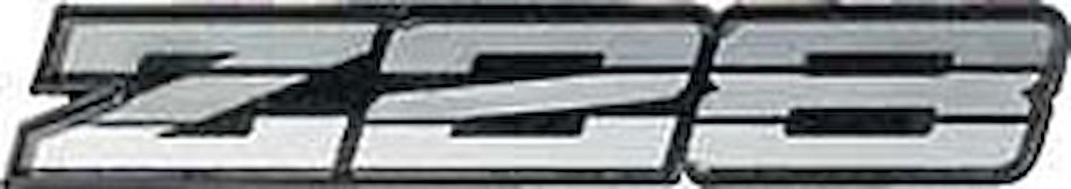 20554148 Rocker Panel Emblem 1985-87 Camaro Z28; Tri-Color Silver