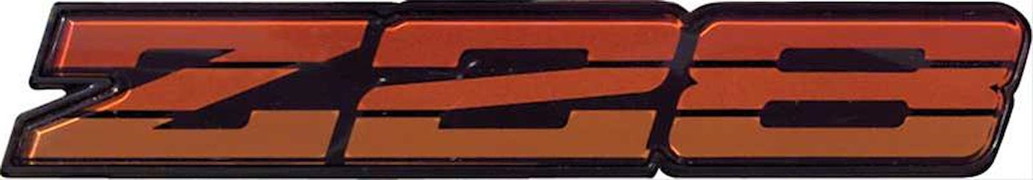 20554150 Rocker Panel Emblem 1985-86 Camaro Z28; Red