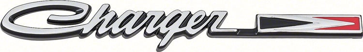 2902306 Rear Panel Emblem 1969-70 Dodge Charger; Charger Script With Arrow
