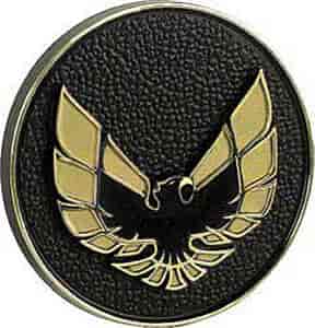 Door Panel Emblem; For Window Crank Hole 1976-1981 Pontiac Firebird-Black/Gold