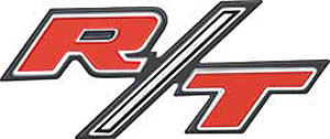 3444609 "R/T" Rear Panel Emblem 1970 Dodge Coronet; Mopar Licensed; OER