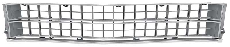 3672209 Front Grill 1973-74 Plymouth Satellite, Satellite Sebring; Argent Silver