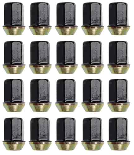 Lug Nuts M12-1.50 Flat Top Black