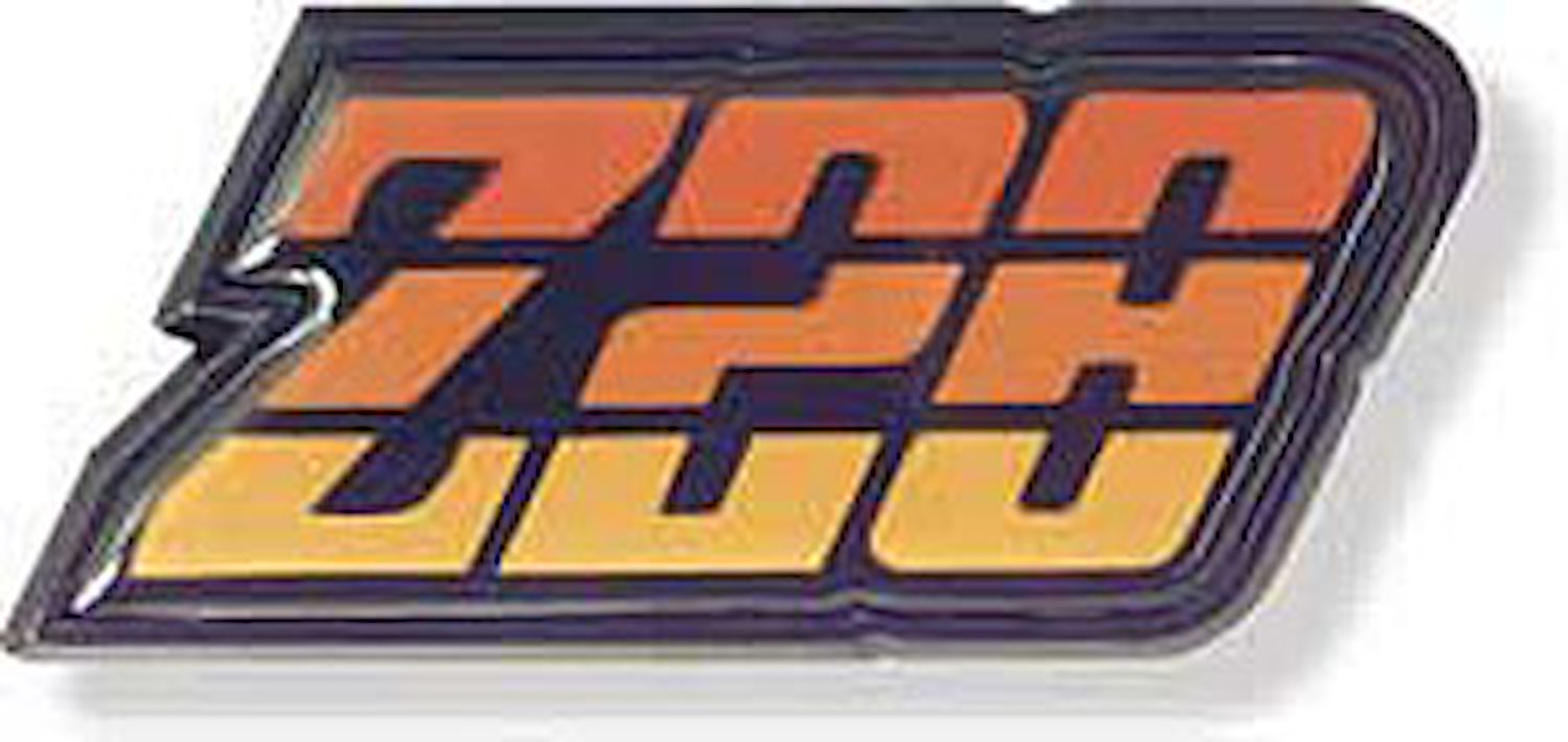 9637809 Fuel Door Emblem 1980-81 Camaro Z28; Orange; With Hardware
