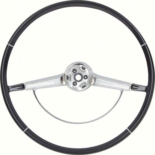 9741875 Steering Wheel with Horn Ring 1965-66 Impala; Black