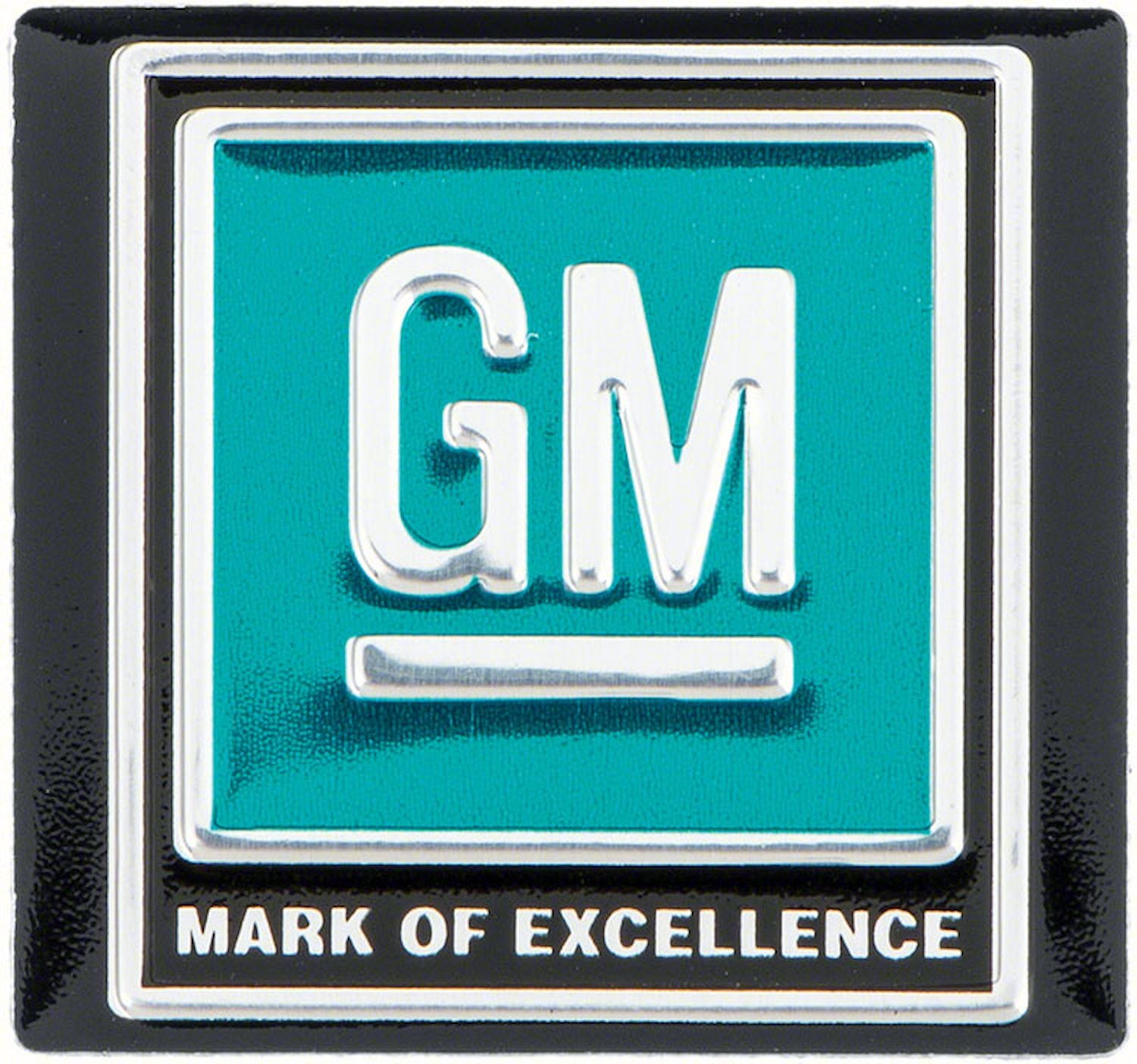 9980011 Seat Belt Decal 1966-67 GM Mark Of Excellence; Aqua; Each