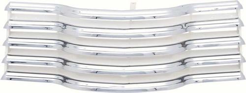 CX1242 Front Grille for 1947-1953 Chevrolet Truck [Chrome w/ White Brackets]