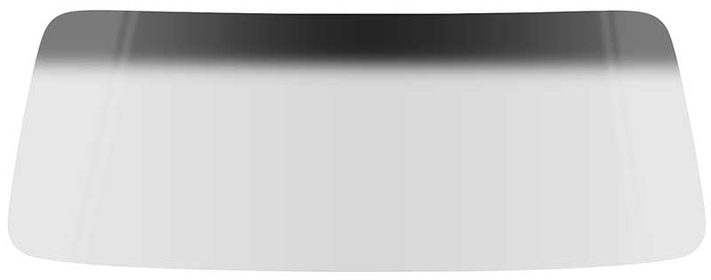 Replacement Windshield Glass for 1973-1991 GM Truck Models without Antenna [Clear, Gray Shade Strip]