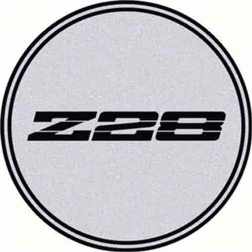 R15 Wheel Center Cap Emblem Z28 2-15/16 Black Logo/Silver Background