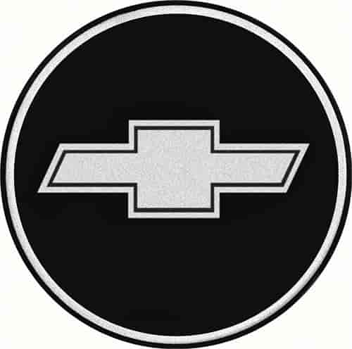 R15 Wheel Center Cap Emblem Bow Tie 2-15/16 Chrome Logo/Black Background