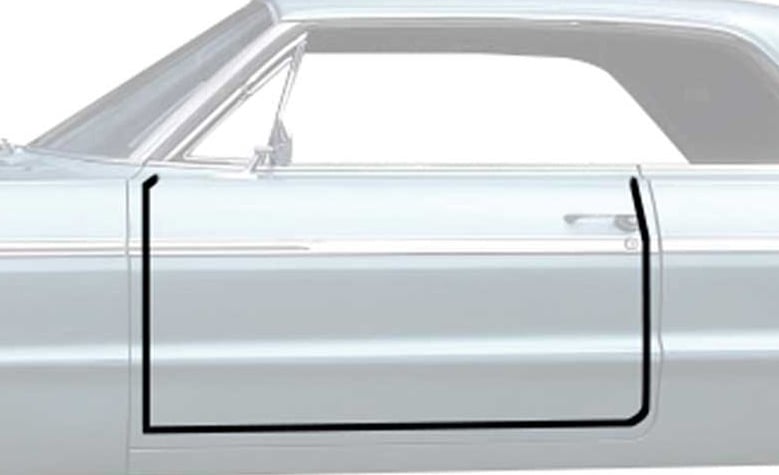 Door Frame Weather-stripping for1963-1964 Chevrolet Impala, Full-Size 2-Door Hardtop/Convertible