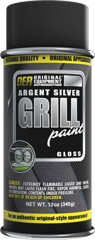 K89188 Grille Paint 1960-1976 Dodge/Plymouth, Light Argent Satin Silver, 16-oz. Aerosol Can