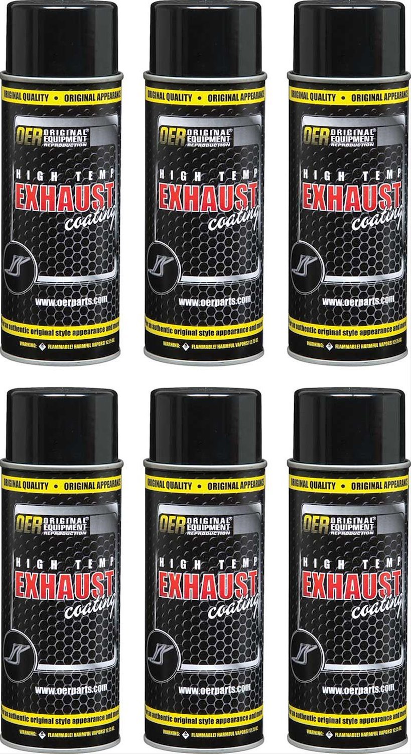 K89558 Exhaust Coating OER Black Hi-Temp Case of 6-12 Oz Aerosol Cans