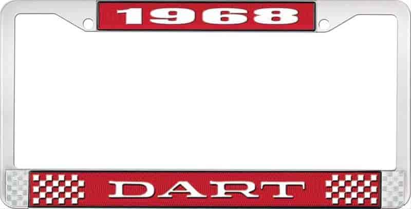 LF120168C Dart License Plate Frame 1968 Dart, Red