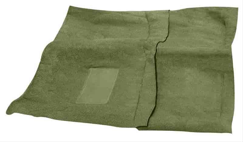 MA517514 Passenger Area Moss Green Loop Carpet Set With Console Strips 1967-68 Barracuda Auto Trans