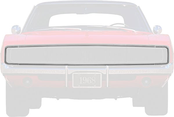 MB2172 Grill Molding Set 1968 Dodge Charger; 4 Piece