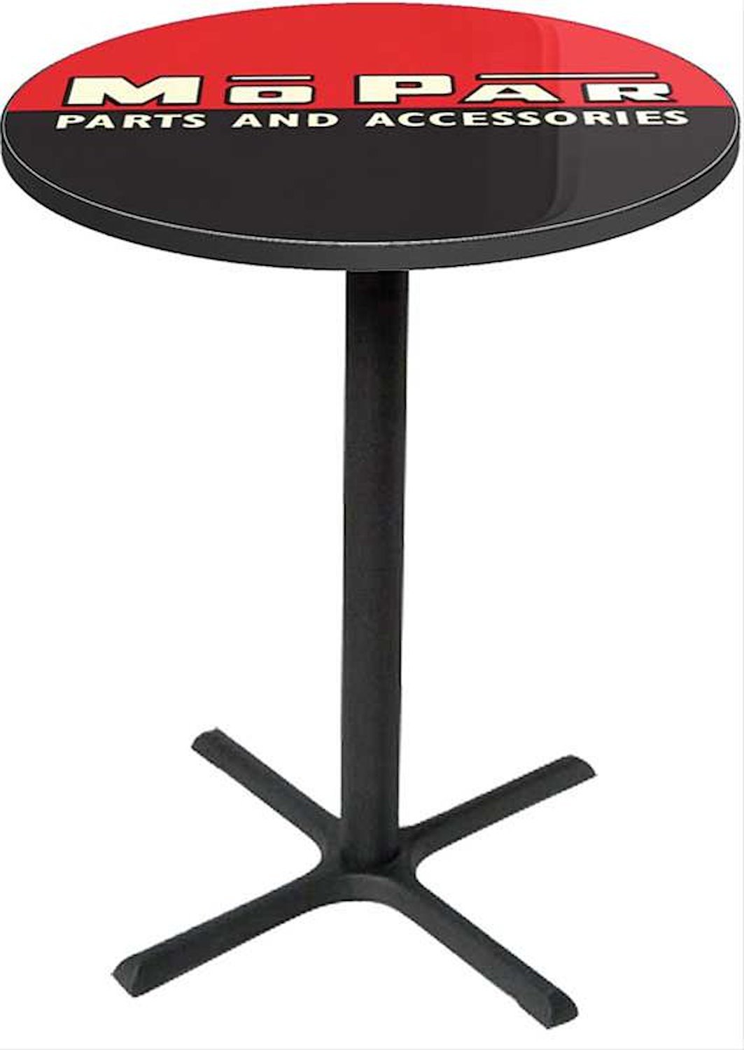 MD671103 Pub Table With Black Base 1948-53 Style Mopar Black/Red parts And Accessories Logo