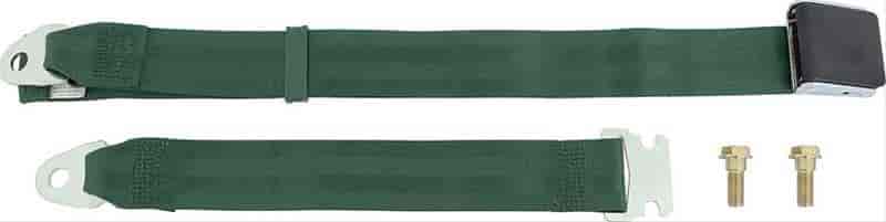 MD687013 Rear Seat Belt w/Black Lift Latch for 1968-1970 Mopar A-Body, B-Body [Green]