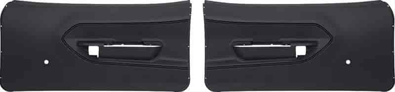 Front Door Panels for 1970-1974 Plymouth Barracuda, Cuda [Black, Left & Right Side]