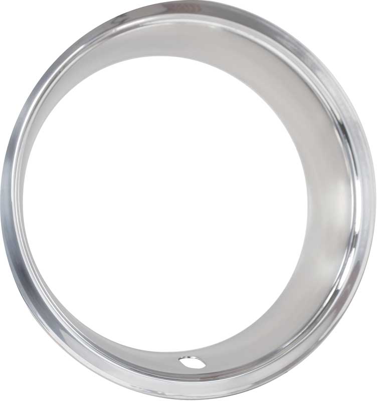 Trim Ring for Rallye Wheel 14 in. x 7 in. for 1970 Mopar Models [3 in. Deep, Brushed Stainless Steel]