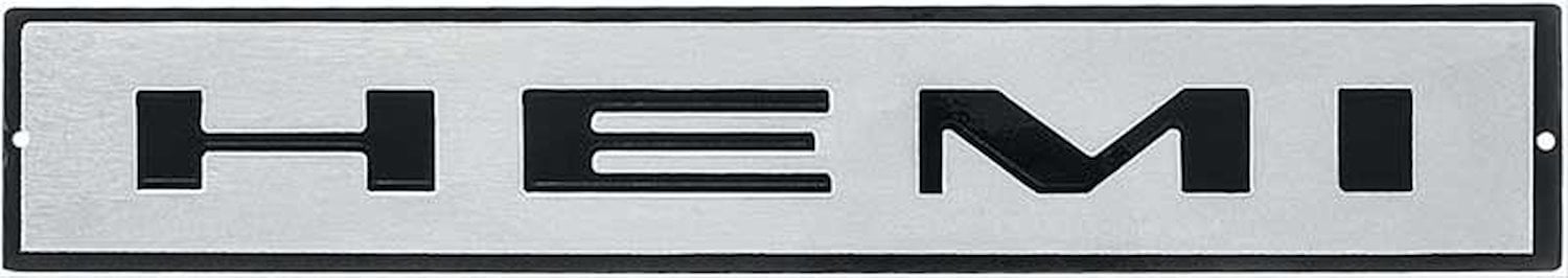 PS500126 Metal Sign Photorealistic; Hemi Logo; Measures 20" X 3"