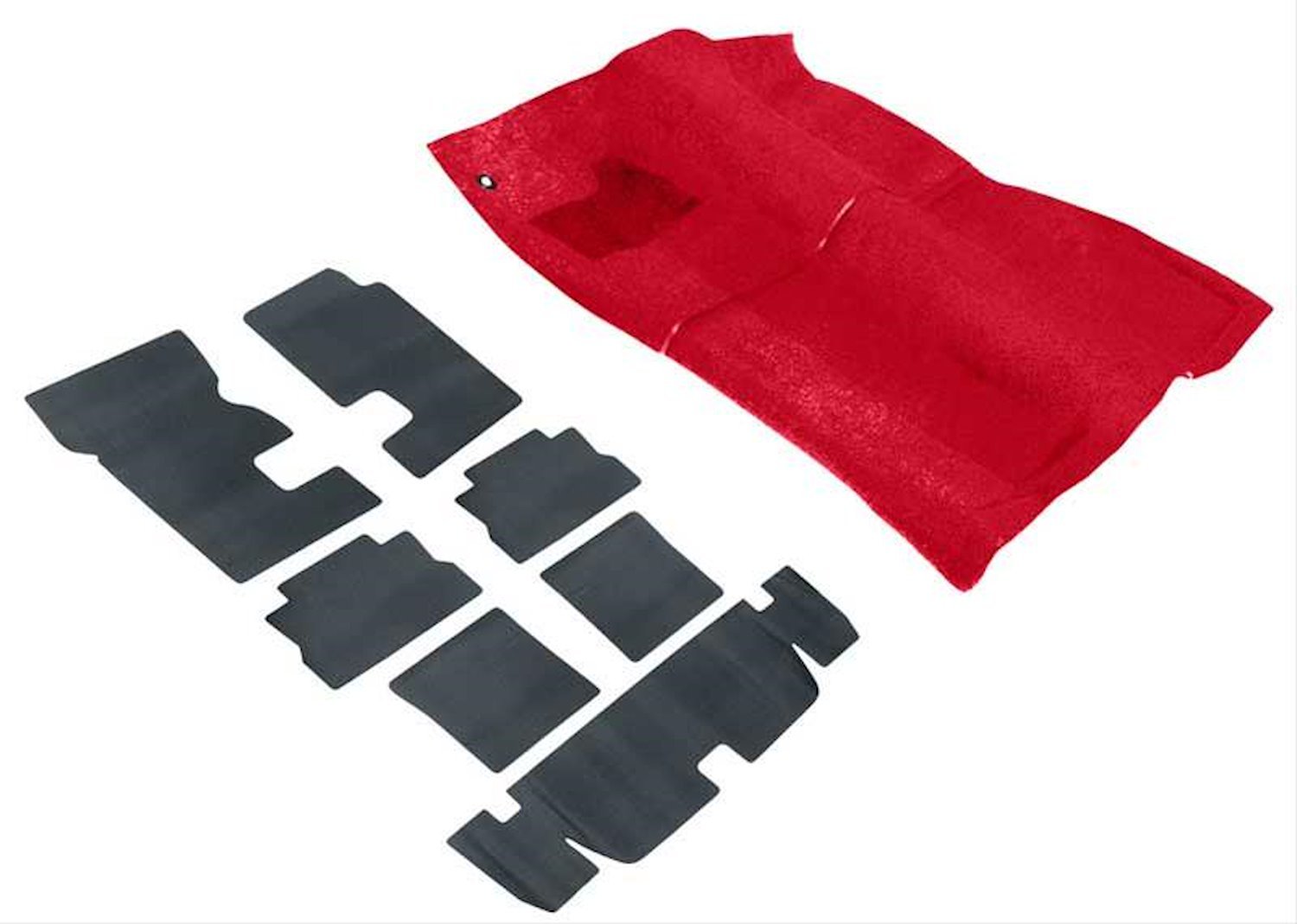 R2102 Molded Carpet And Underlay Set 1970-73 Camaro/Firebird; For Automatic Transmission; Red